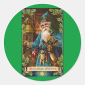 kerstdagen  feestdag ronde sticker (Voorkant)