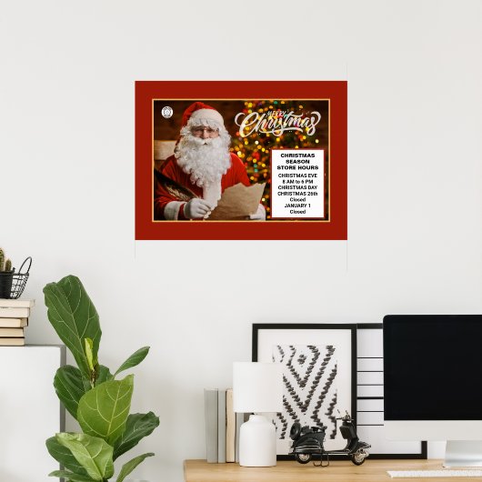 Kerstdagen - Feestdagen kerstwinkels Poster (Thuiskantoor)