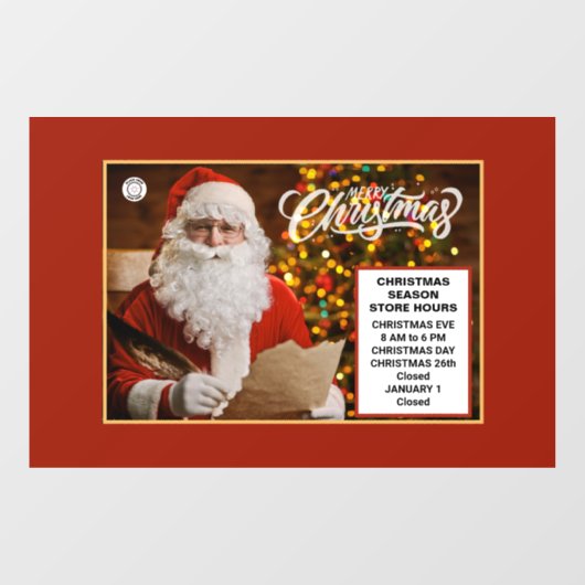 Kerstdagen - Feestdagen kerstwinkels Raamsticker (Vel)