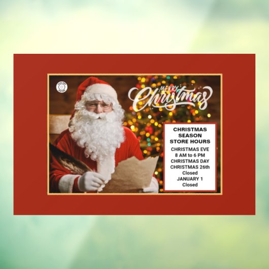 Kerstdagen - Feestdagen kerstwinkels Raamsticker (Vel 3)