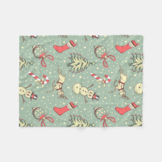  kerstdagen fleece deken (Voorkant (Horizontaal))