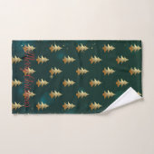Kerstdagen-Gouden Kerstbomen Bad Handdoek (Handdoek)