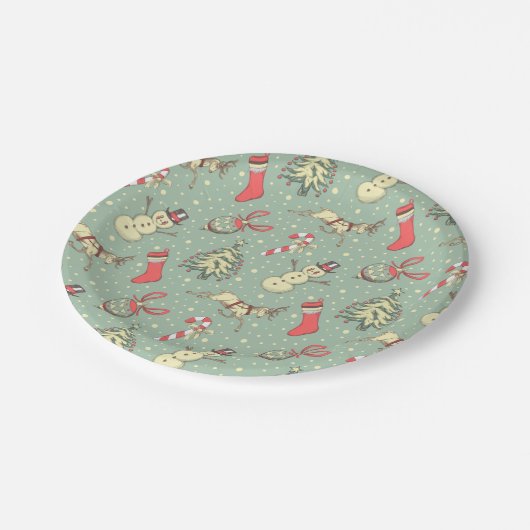  kerstdagen papieren bordje (Gekanteld)