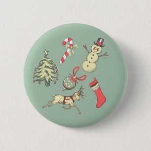 kerstdagen ronde button 5,7 cm