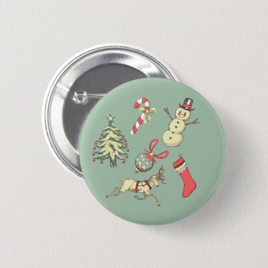  kerstdagen ronde button 5,7 cm (Voorkant /achterkant)