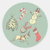  kerstdagen ronde sticker (Voorkant)