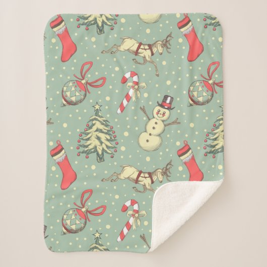 kerstdagen sherpa deken (Voorkant)