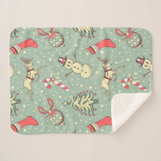  kerstdagen sherpa deken (Voorkant (horizontaal))