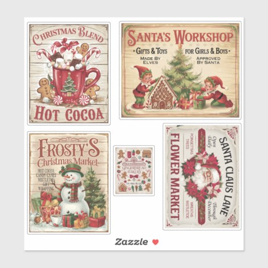 kerstdagen sticker (Vel)