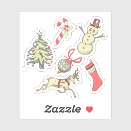  kerstdagen sticker (Vel)