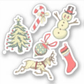  kerstdagen sticker (Voorkant)