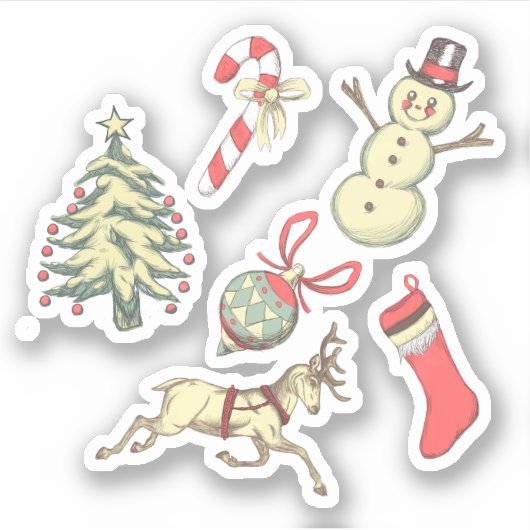  kerstdagen sticker (Voorkant)