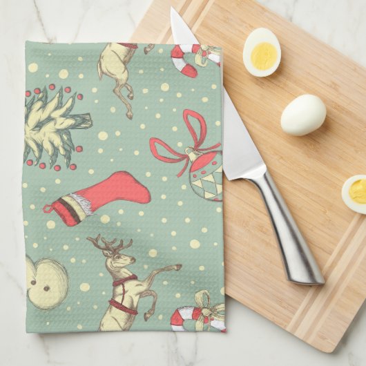 kerstdagen theedoek (Quarter Fold)