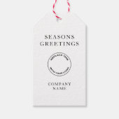 Kerstdagen voor zakelijke Logo Cadeaulabel (Voorkant)