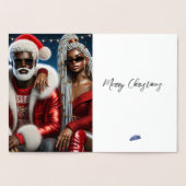 Kerstdagkaart voor meneer en mevrouw Kerstman Folie Kaarten (Binnen)