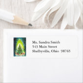 Kerstdaglabels voor dieren etiket (Insitu)