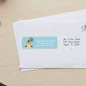 Kerstdagverblijf Tropisch Snowman Adres Etiket