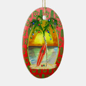 Kerstdagzonsondergang Keramisch Ornament (Rechts)