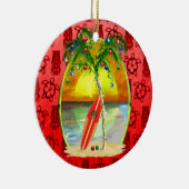 Kerstdagzonsondergang Keramisch Ornament (Rechts)