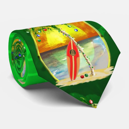 Kerstdagzonsondergang Stropdas (Opgerold)