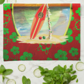 Kerstdagzonsondergang Theedoek (Gevouwen)