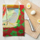 Kerstdagzonsondergang Theedoek (Quarter Fold)