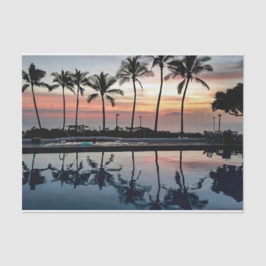 Kerstdagzonsondergang Tissuepapier (Voorkant)