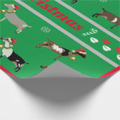 Kerstdairy Goat Herd Cadeaupapier (Hoek)