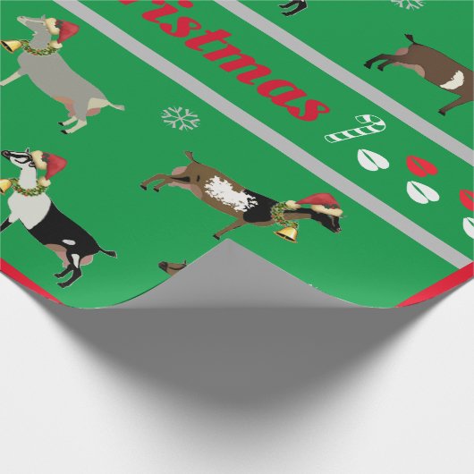 Kerstdairy Goat Herd Cadeaupapier (Hoek)