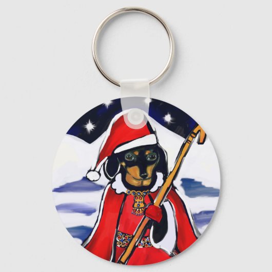 KERSTDAKSHOND SLEUTELHANGER (Voorkant)