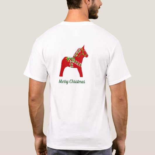 Kerstdala Horses T-Shirt (Achterkant)