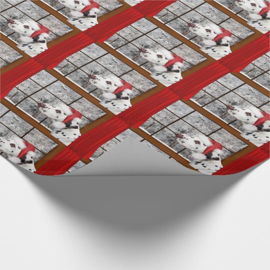 Kerstdalmatiaan Cadeaupapier (Hoek)