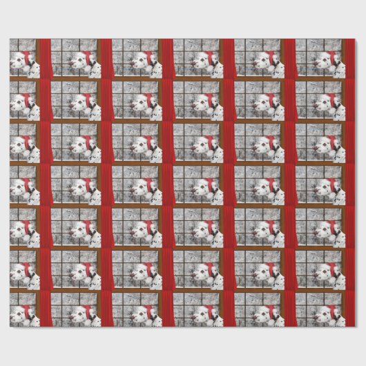 Kerstdalmatiaan Cadeaupapier (Vlak)