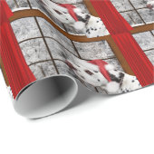 Kerstdalmatiaan Cadeaupapier (Rol Hoek)