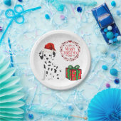 kerstDalmatiaan en cadeautjes op papier borden! Papieren Bordje (Feest)
