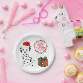 kerstDalmatiaan en cadeautjes op papier borden! Papieren Bordje (Feest)