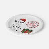 kerstDalmatiaan en cadeautjes op papier borden! Papieren Bordje (Gekanteld)