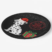 kerstDalmatiaan en cadeautjes op papier borden! Papieren Bordje (Gekanteld)