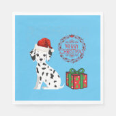 kerstDalmatiaan en cadeautjes papieren luiers! Servet (Voorkant)