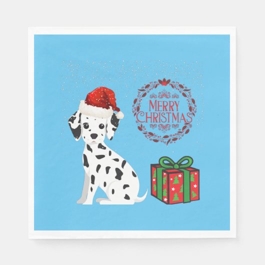 kerstDalmatiaan en cadeautjes papieren luiers! Servet (Voorkant)