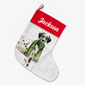 KerstDalmatiaan met de naam Dog Grote Kerstsok (Voorkant (Hangend))