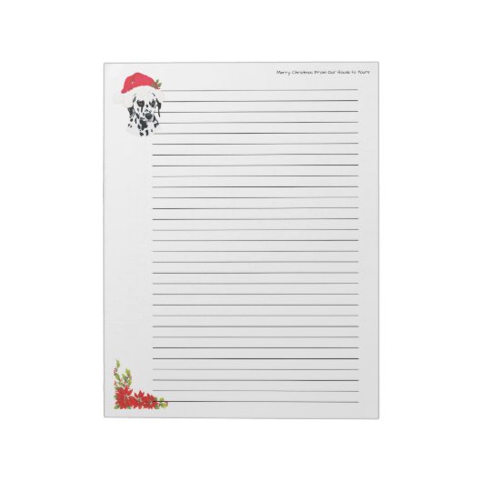 KerstDalmatiaan [met een klankkleur] Notitieblok (Linkerzijde)