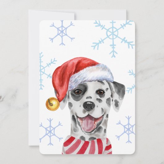 Kerstdalmatiaan Pet Scarf Funny Dog H Feestdagenkaart (Voorkant)