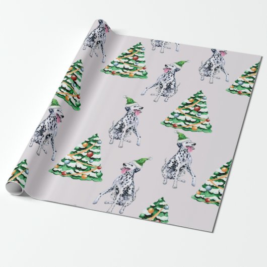 KerstDalmatiaans Hondenliefhebber Gift, Dog Owner Cadeaupapier (Uitgerold)