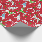 Kerstdalmatiër Cadeaupapier (Hoek)