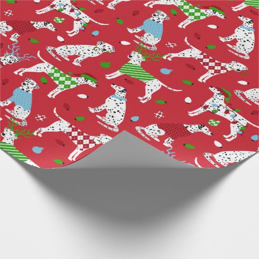 Kerstdalmatiër Cadeaupapier (Hoek)