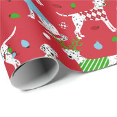 Kerstdalmatiër Cadeaupapier (Rol Hoek)