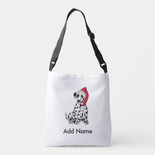 kerstDalmatiër gepersonaliseerd Crossbody Tas (Achterkant)