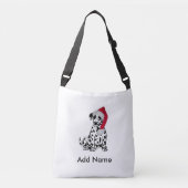 kerstDalmatiër gepersonaliseerd Crossbody Tas (Voorkant)