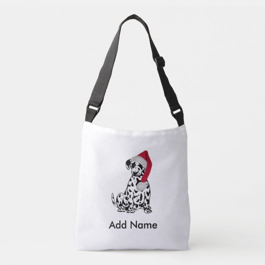 kerstDalmatiër gepersonaliseerd Crossbody Tas (Voorkant)